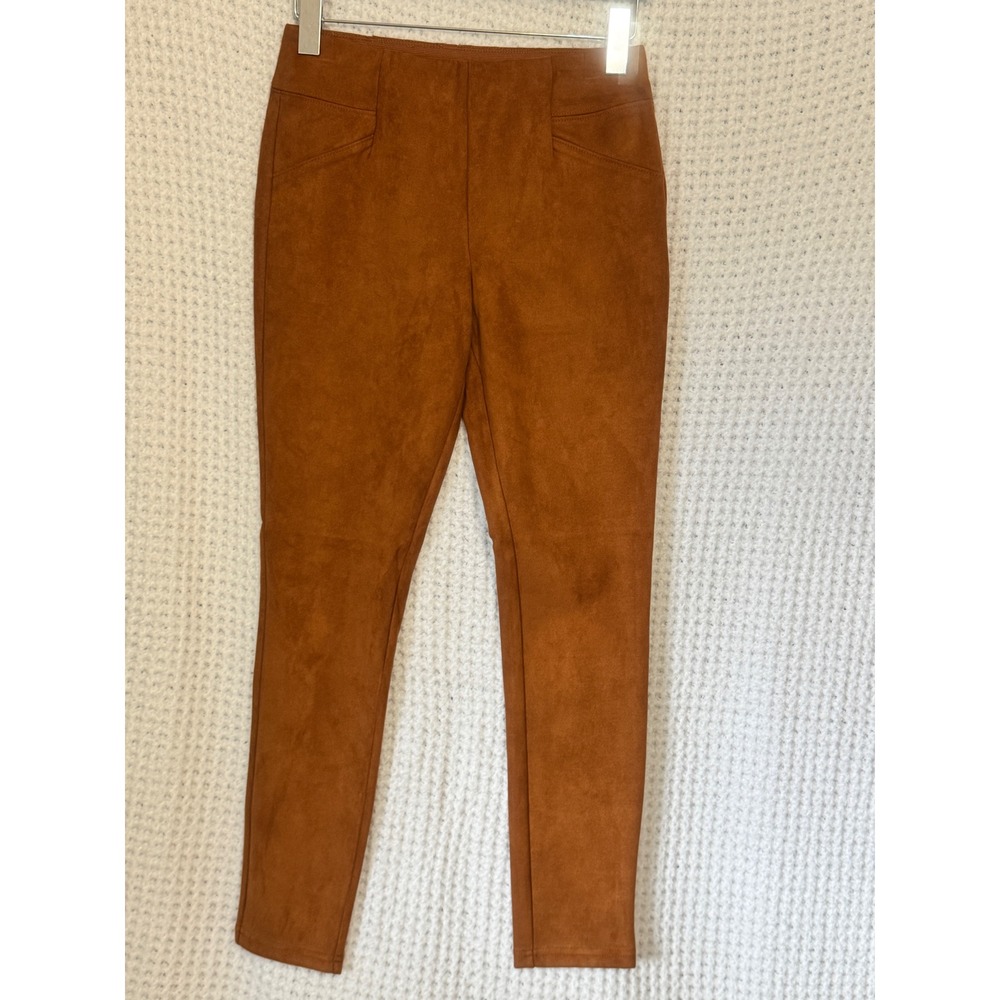 Cato Faux Suede Leggings, Pull On Style, Comfortable, Warm, Brown, Women's